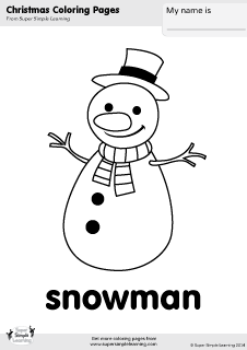 Simple Snowman Coloring Pages Image
