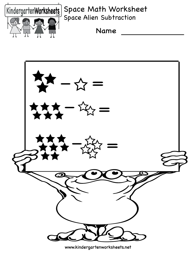 Space Math Worksheets Image