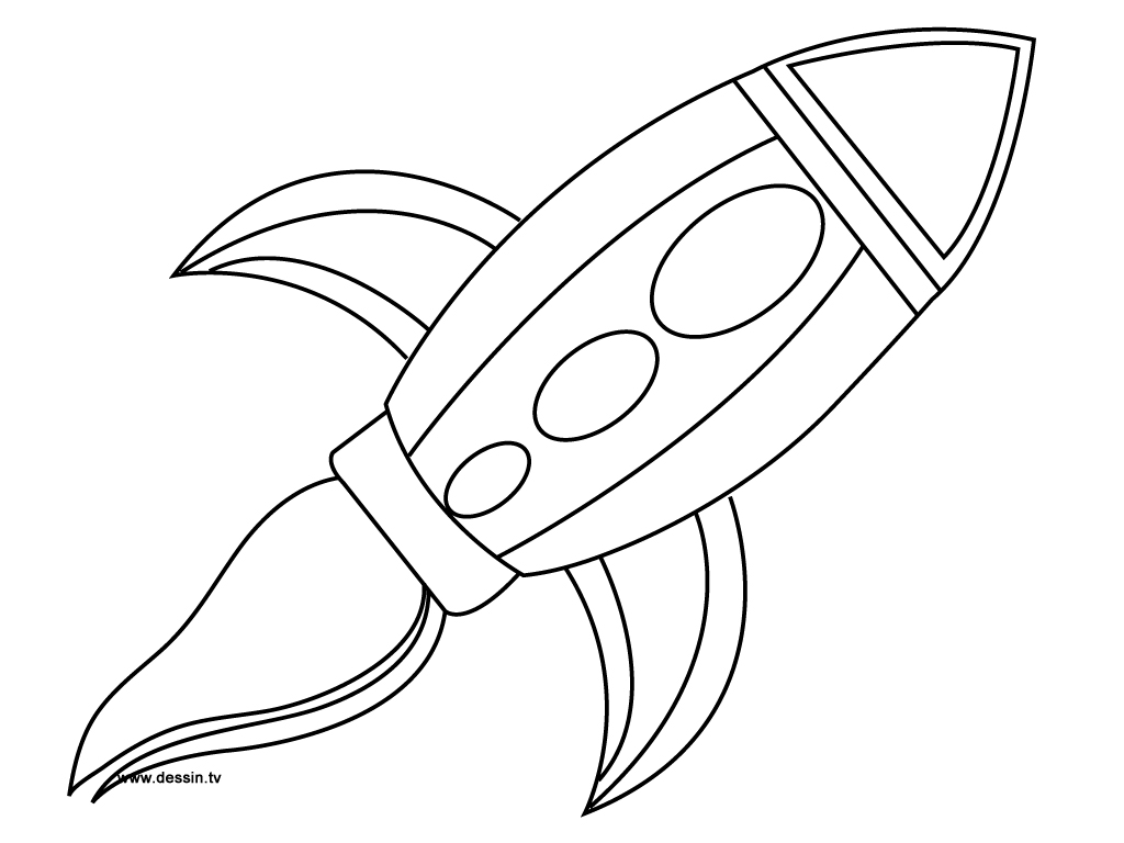 Space Rocket Ship Coloring Pages Image