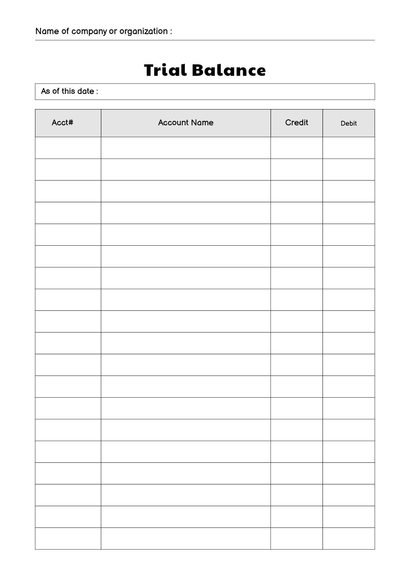 10 Accounting Trial Balance Worksheet Template Worksheeto
