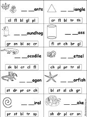 Worksheets with Consonant Blends Image