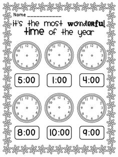 Clock Worksheet Half Hour Times