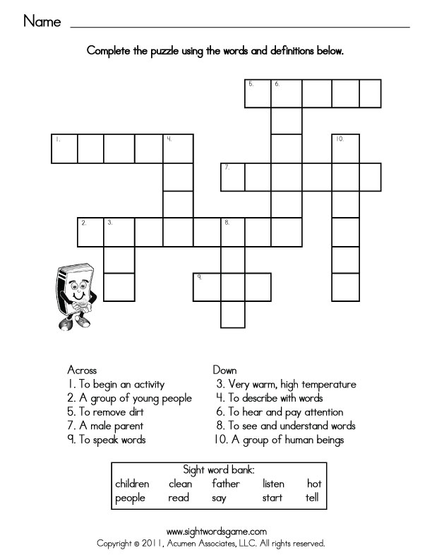 Crossword Puzzles with Words Image