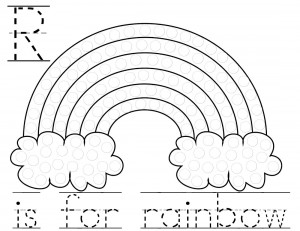 Dot Rainbow Printable Coloring Pages Image