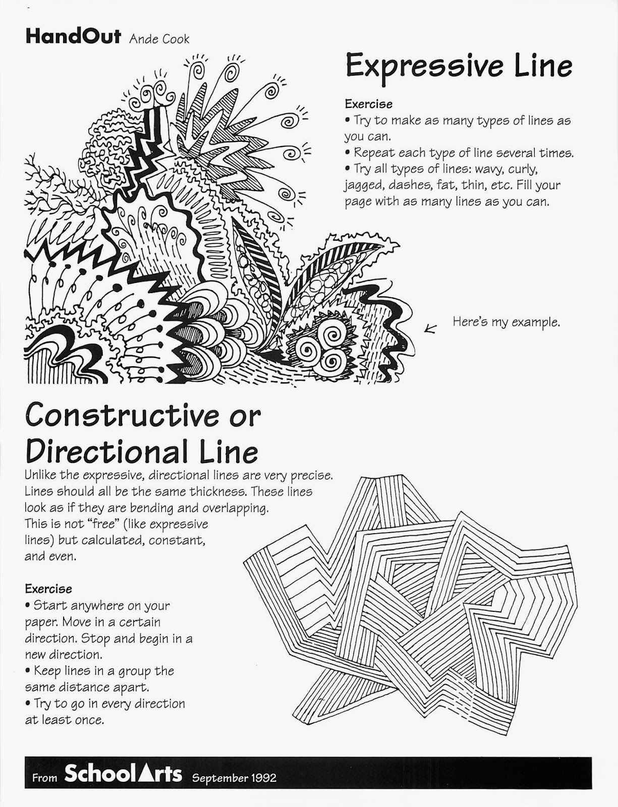 Expressive Lines Art Lesson Plans Elementary Image