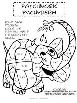 Multiplication Worksheet Coloring 4