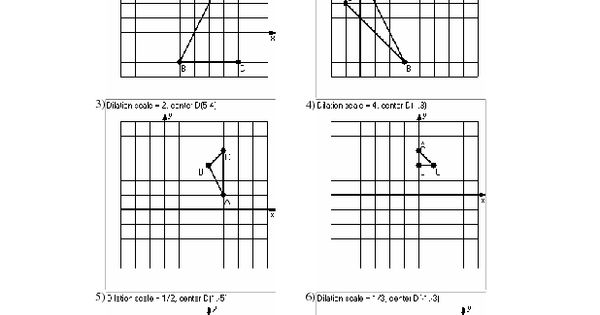 Geometry Dilations Worksheet Image