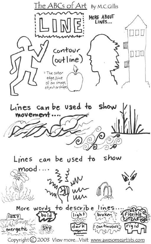 Line Art Elements Worksheet Image