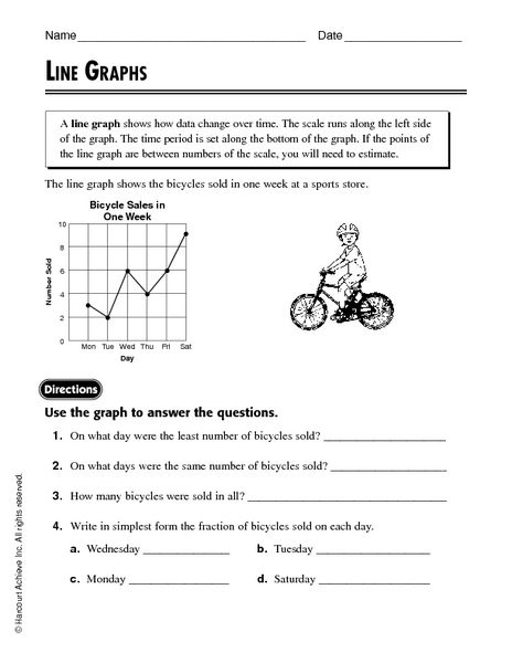 Line Graphs Math Worksheets Image