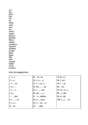 Numbers in English 1 to 1000 Worksheets Image