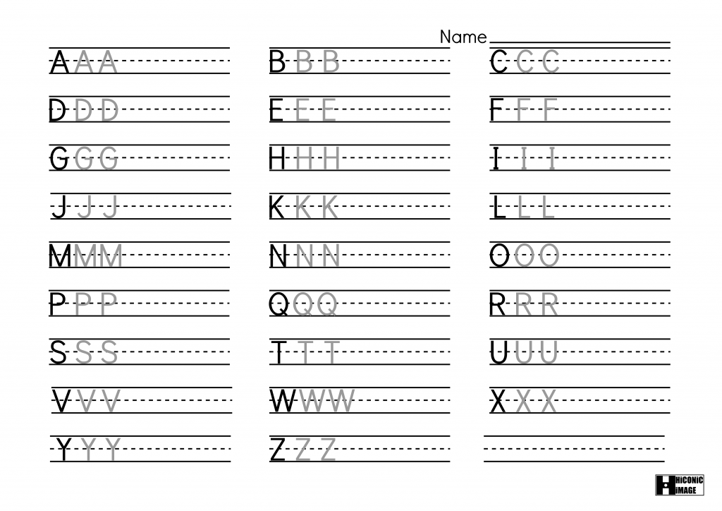 Practice Writing Alphabet Letter Worksheets Image