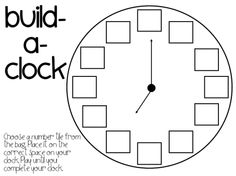 Preschool Clock Template Worksheets Image