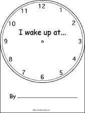 Preschool Telling Time Clock Image