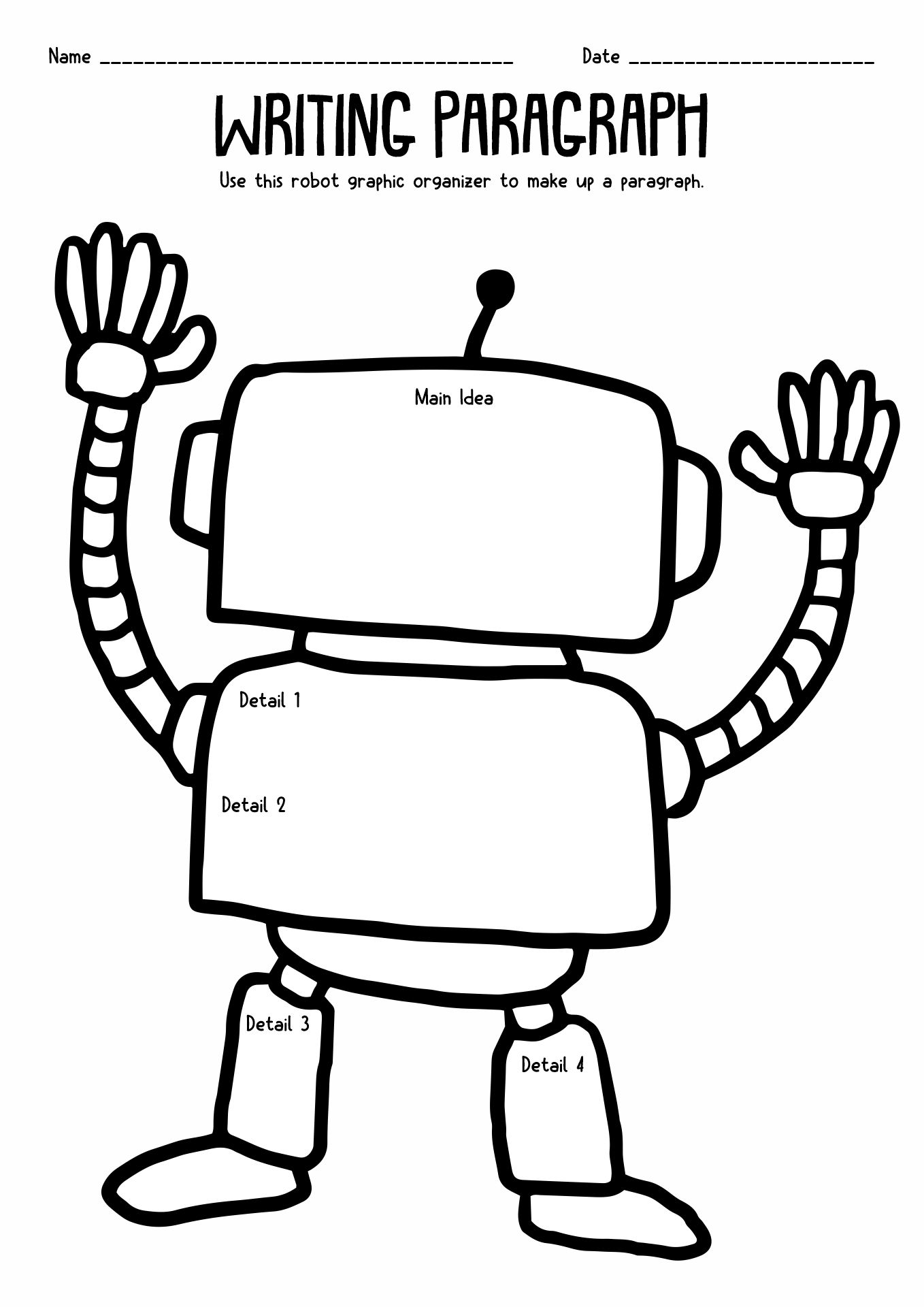 Robot Writing Graphic Organizer