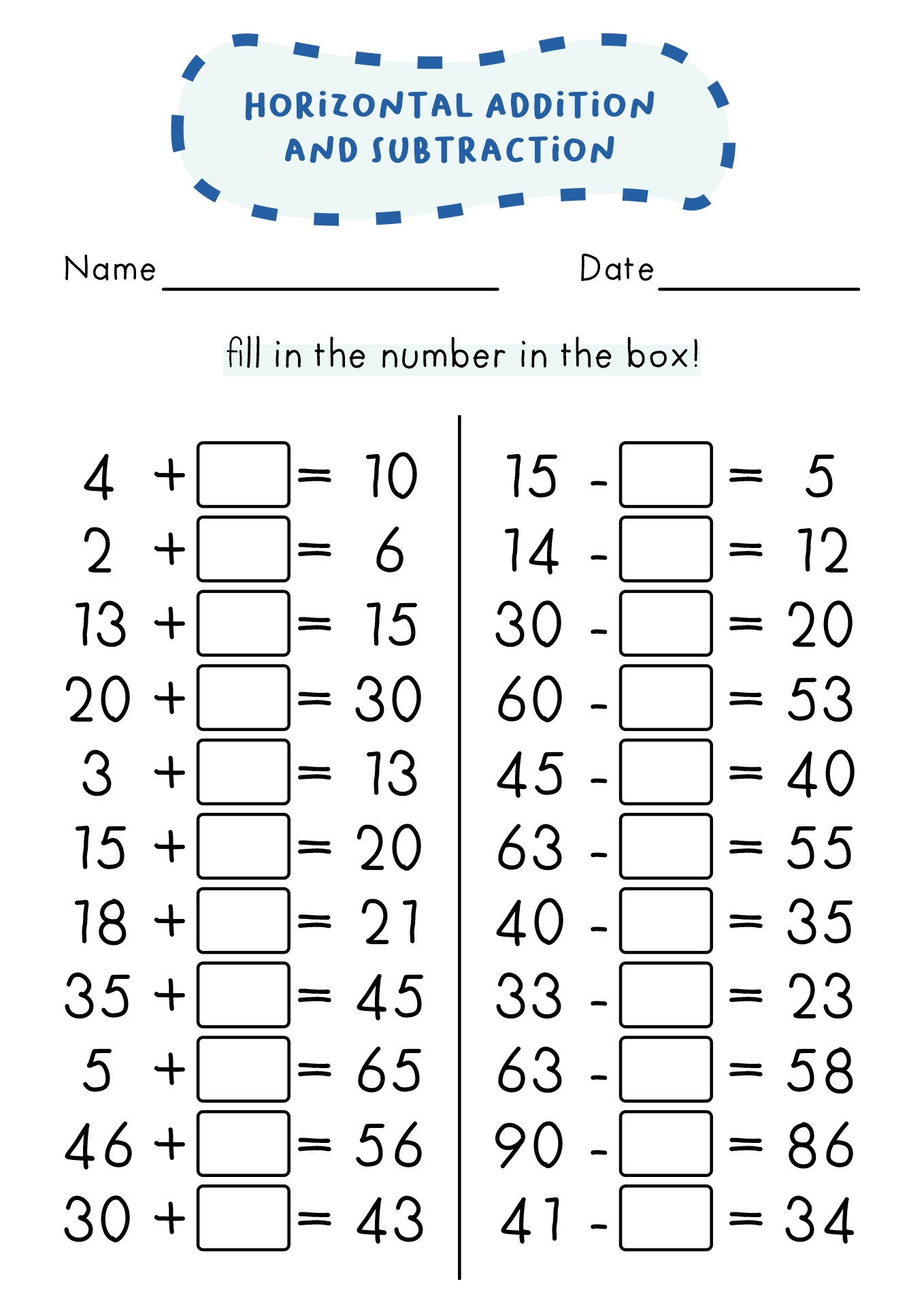 2nd Grade Math Activity Worksheets Image