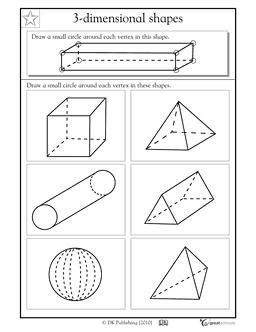 3D Shapes Worksheets 3rd Grade Image