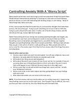 Anxiety Therapy Worksheets for Adults PDF Image