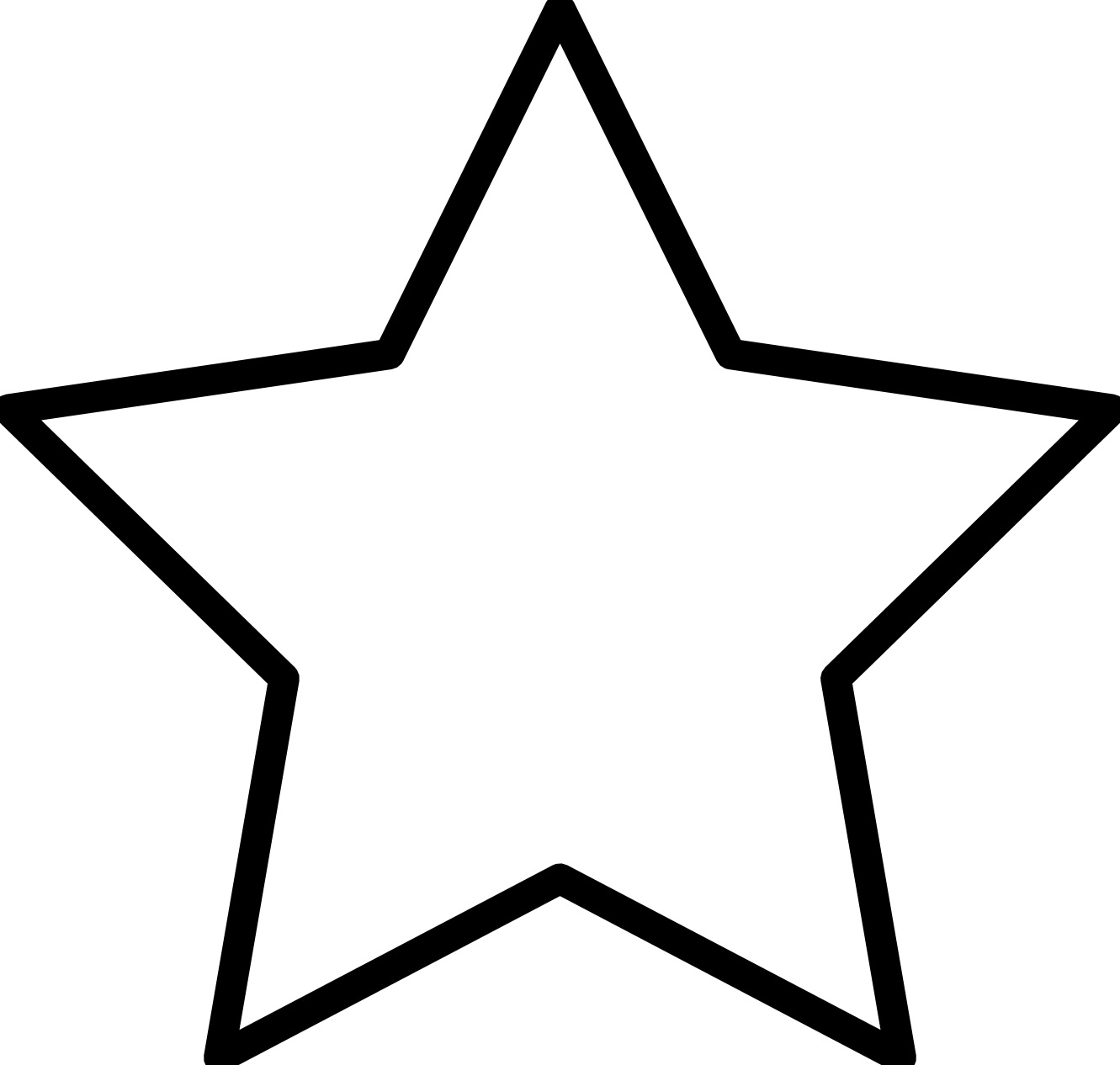 Black White Star Coloring Page Image