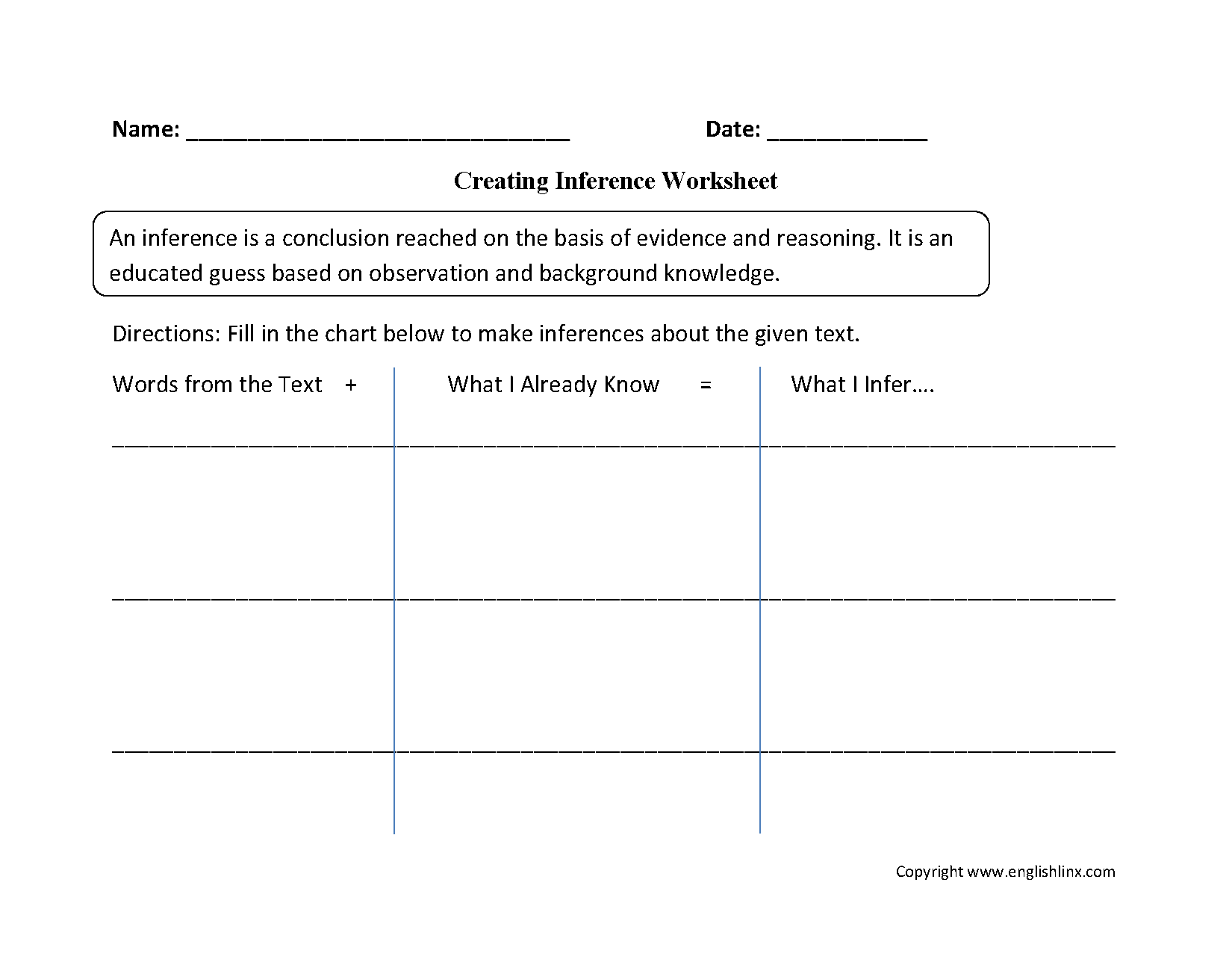 Inferences Worksheets 7th Image
