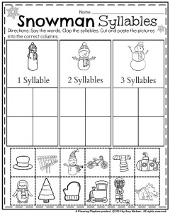 January Kindergarten Worksheets Image