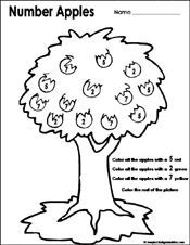 Kindergarten Fall Math Worksheet Printable Image