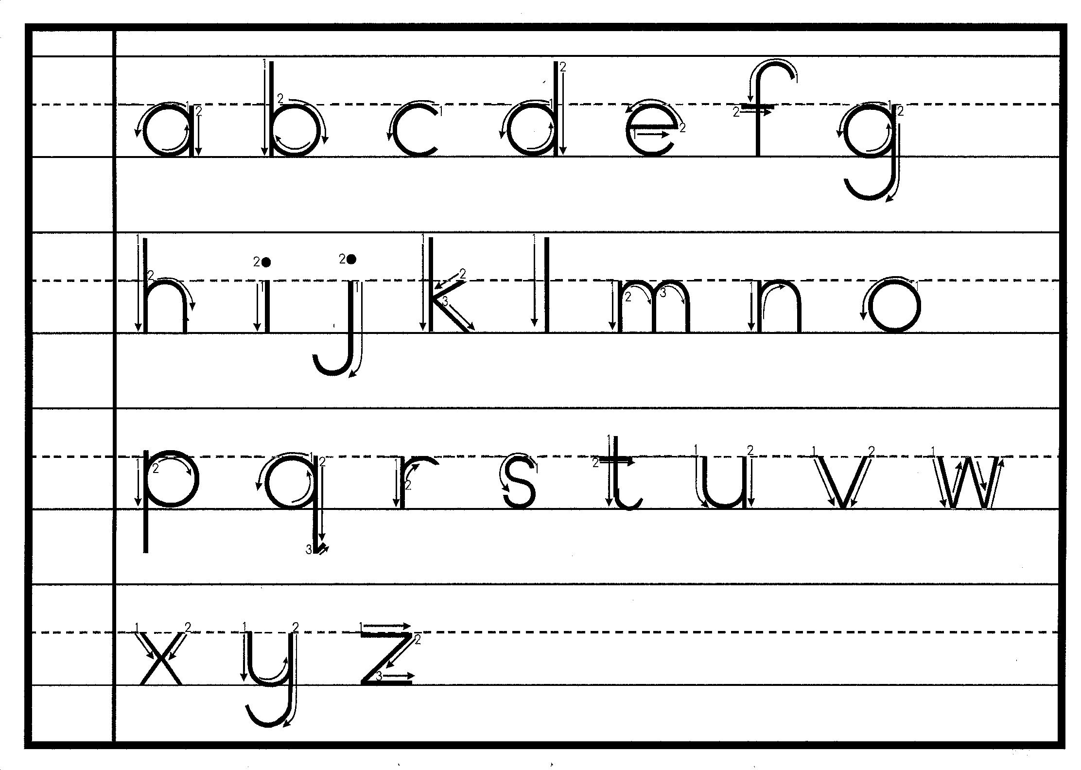 Lowercase Letter Formation