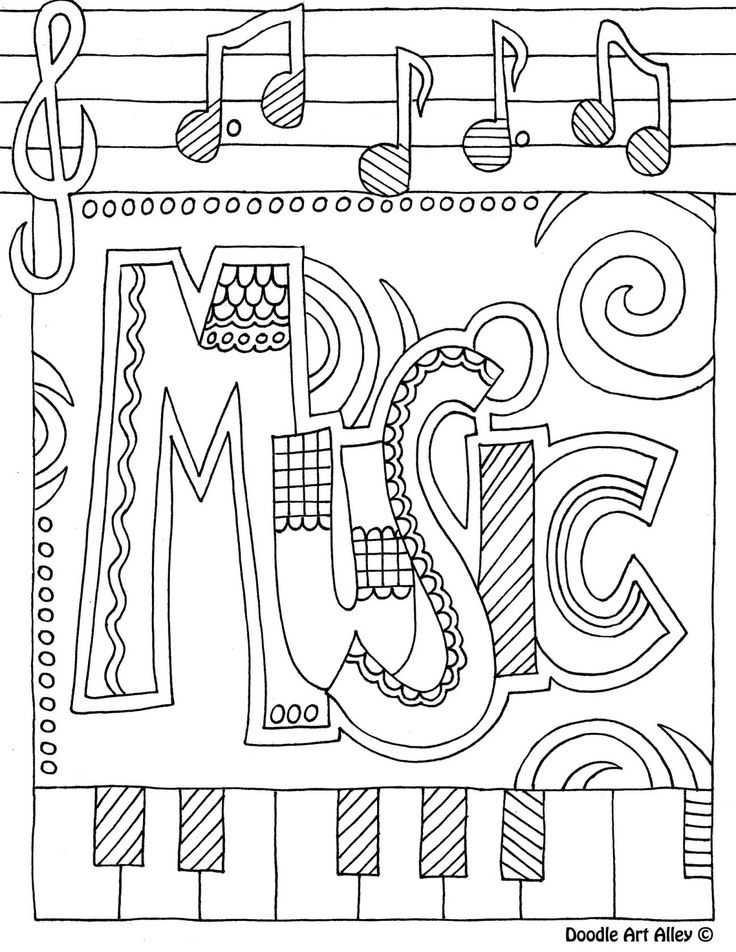 Printable Music Coloring Pages Image