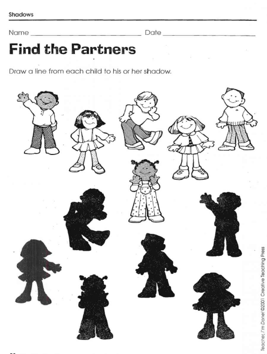 Shadow Matching Worksheets Image
