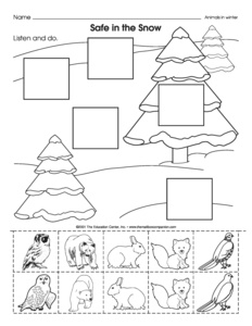 Winter Animals Preschool Worksheets Image
