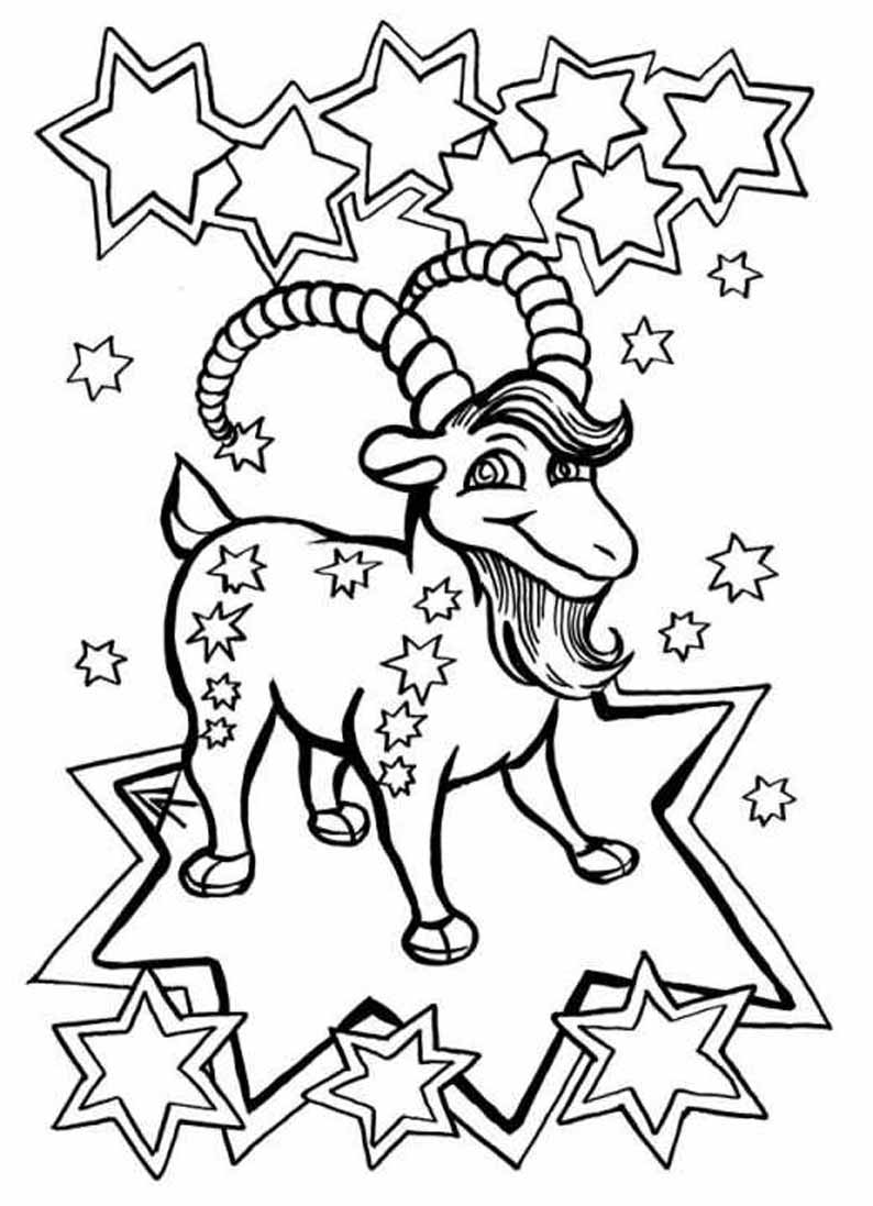 Zodiac Signs Coloring Pages Image