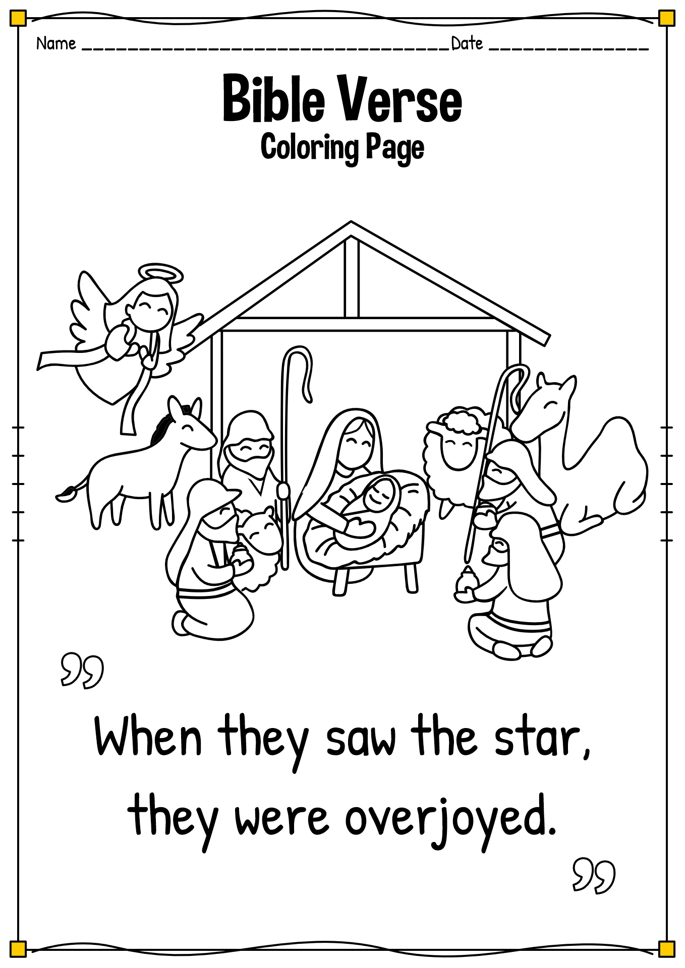 Christmas Bible Verse Coloring Pages