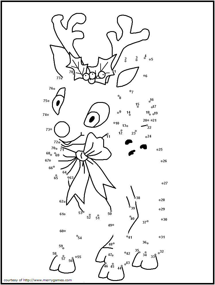 Christmas Connect the Dots Coloring Pages Image