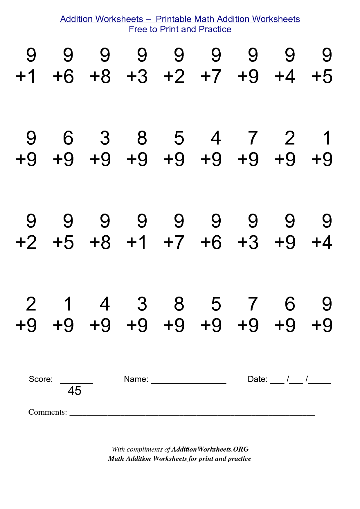 Free 2nd Grade Math Worksheets Printable Image