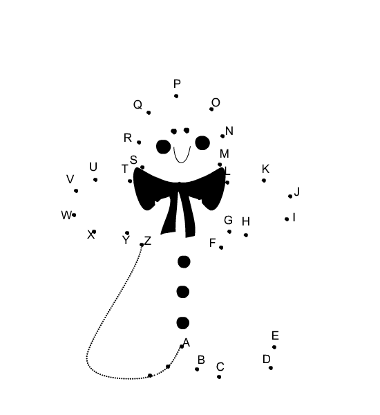 Free Alphabet Dot to Dot Christmas Printables Image