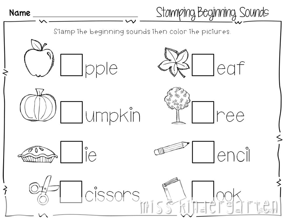 Kindergarten Worksheets Sound Out Words Image