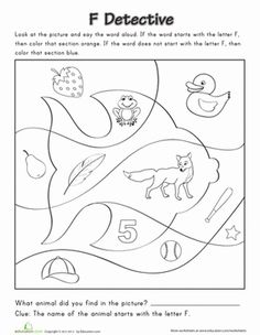 Letter F Coloring Worksheet Image