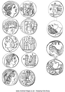 Printable Ancient Greek Coins Image