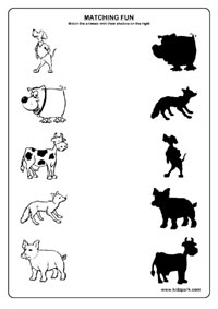 Shadow Animal Worksheets Preschool Image