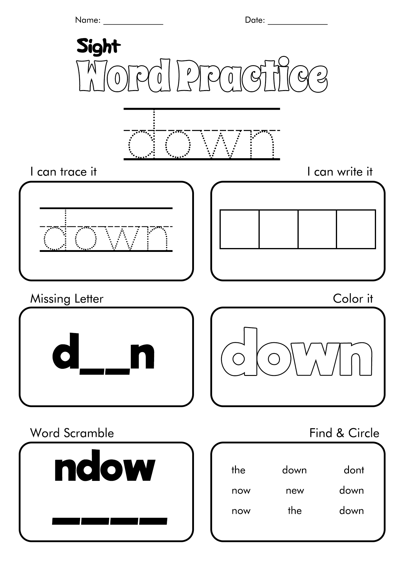 14 Best Images of Practice Writing Words Worksheets ...