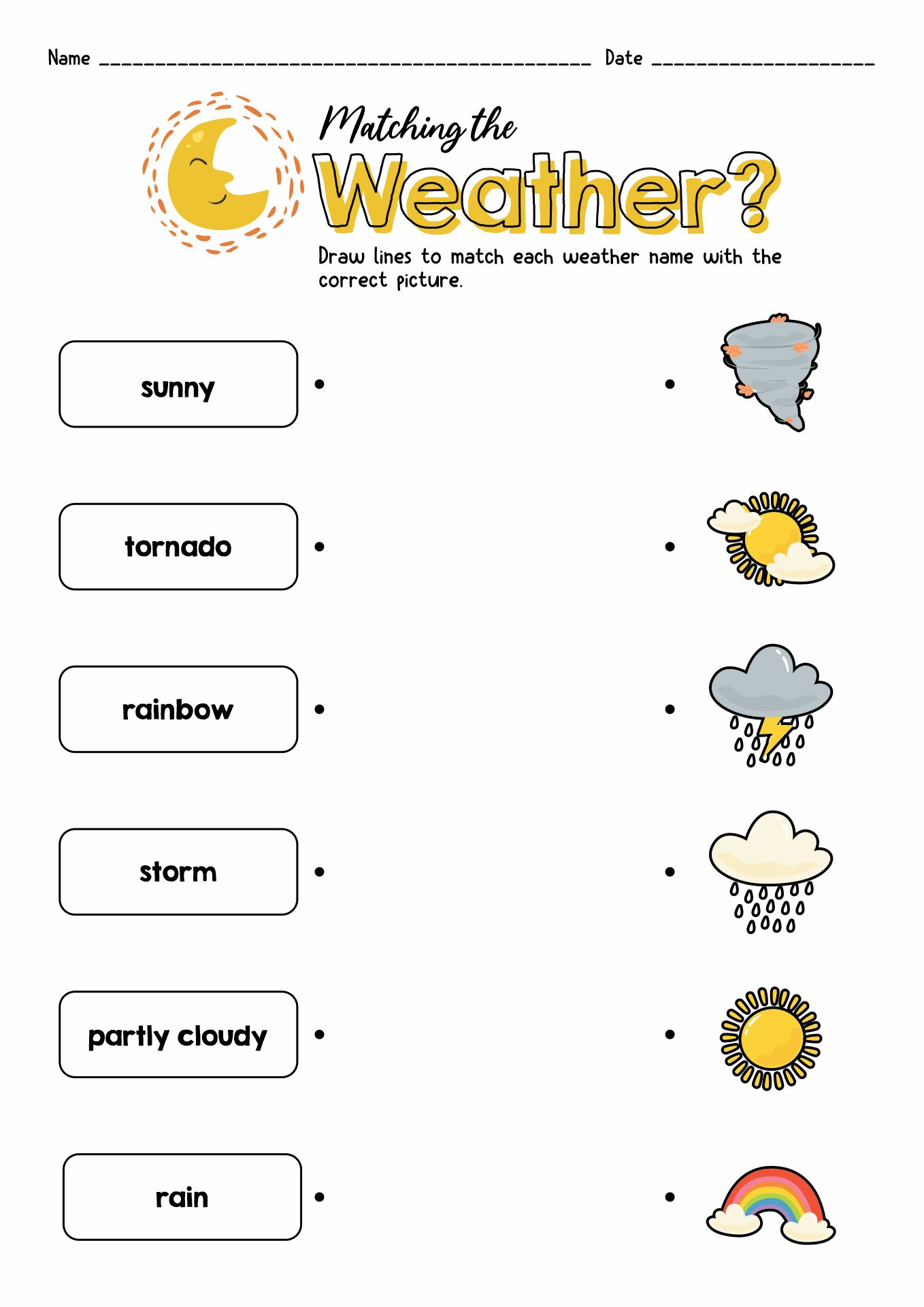 Weather Matching Activities Image