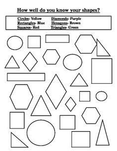 2D Shapes Worksheet Kindergarten Image