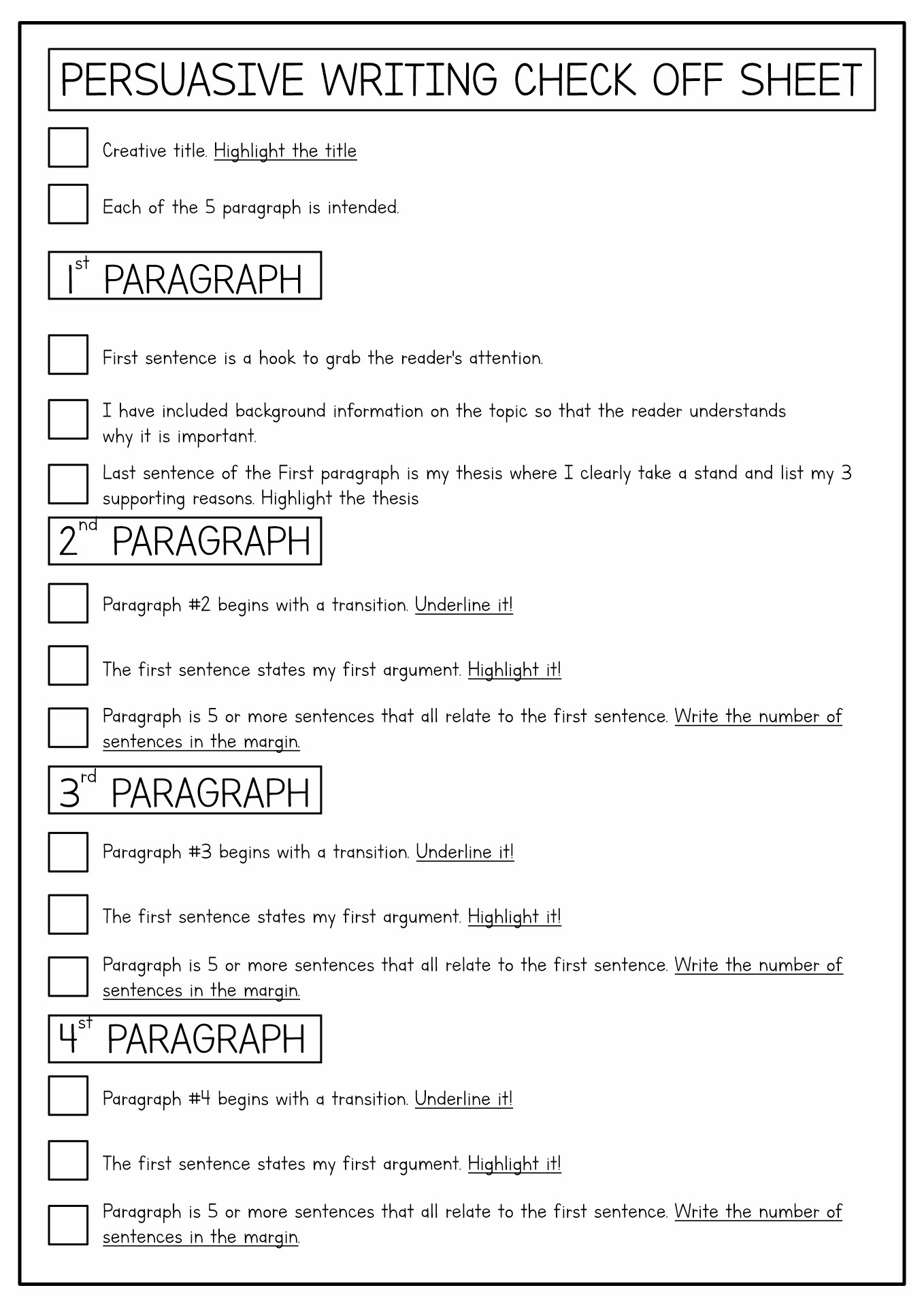 5th Grade Persuasive Essay Examples
