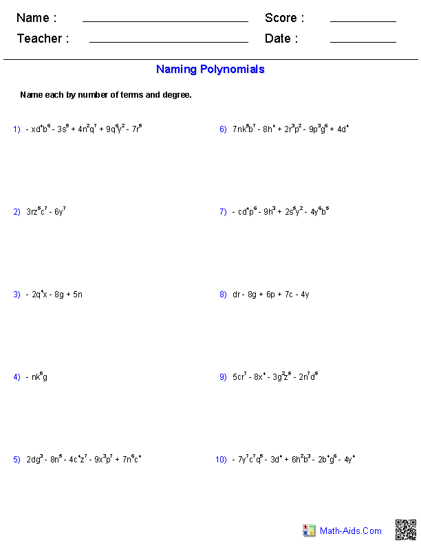 Algebra 1 Worksheets 9th Grade Image