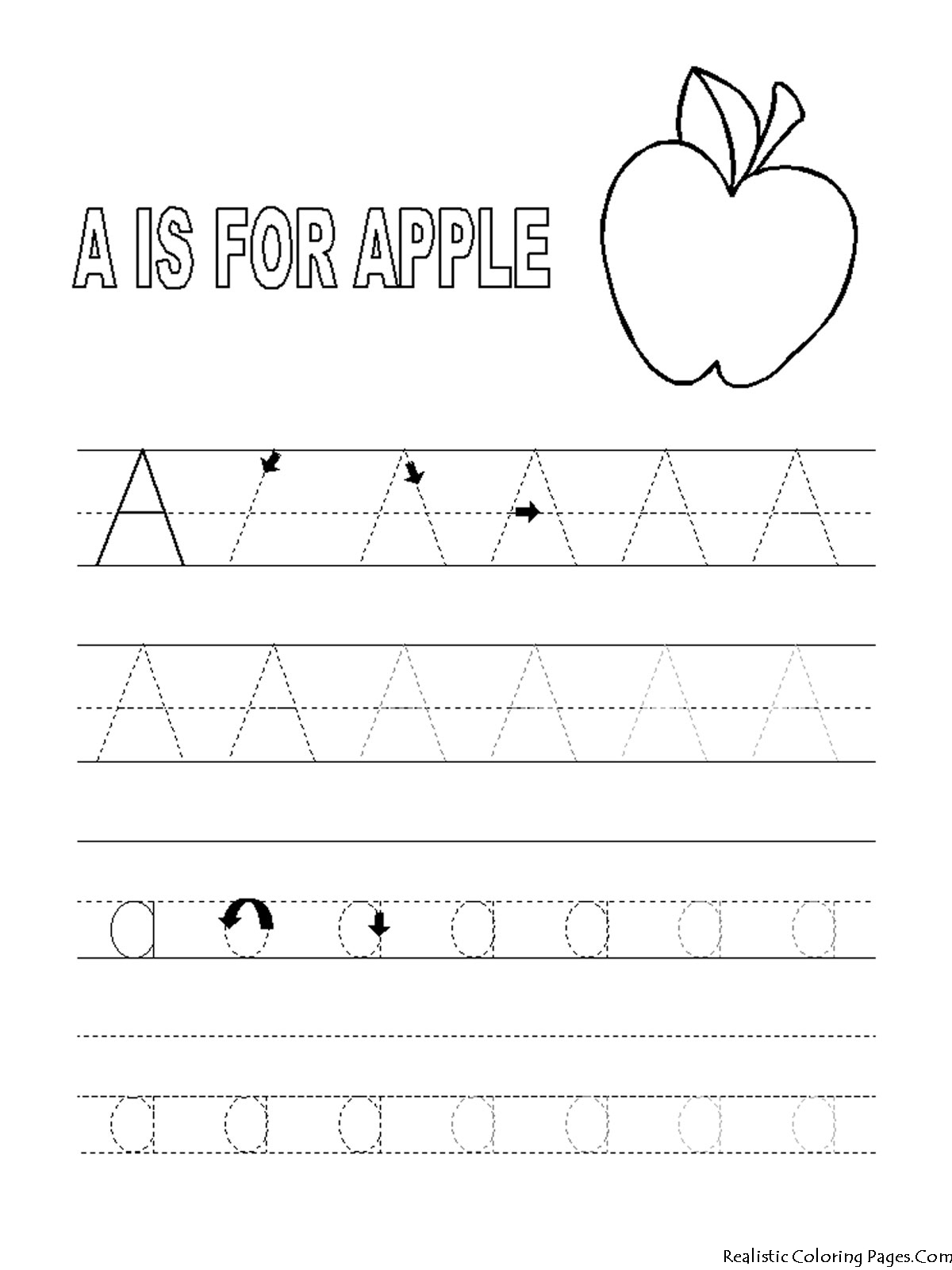 Alphabet Letter Tracing Pages Image
