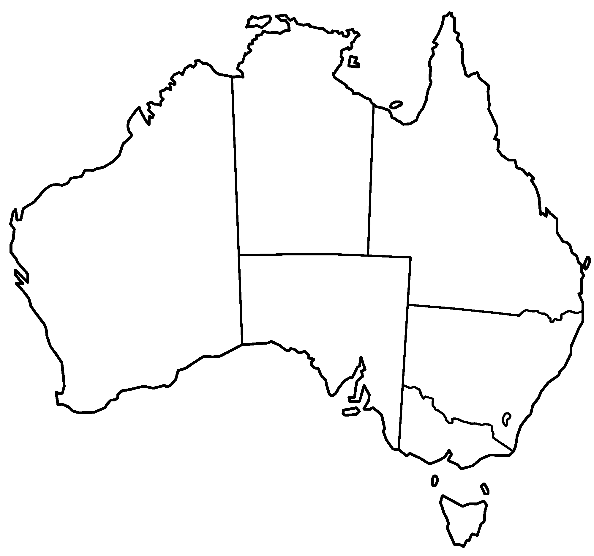 Australia Map Outline Image