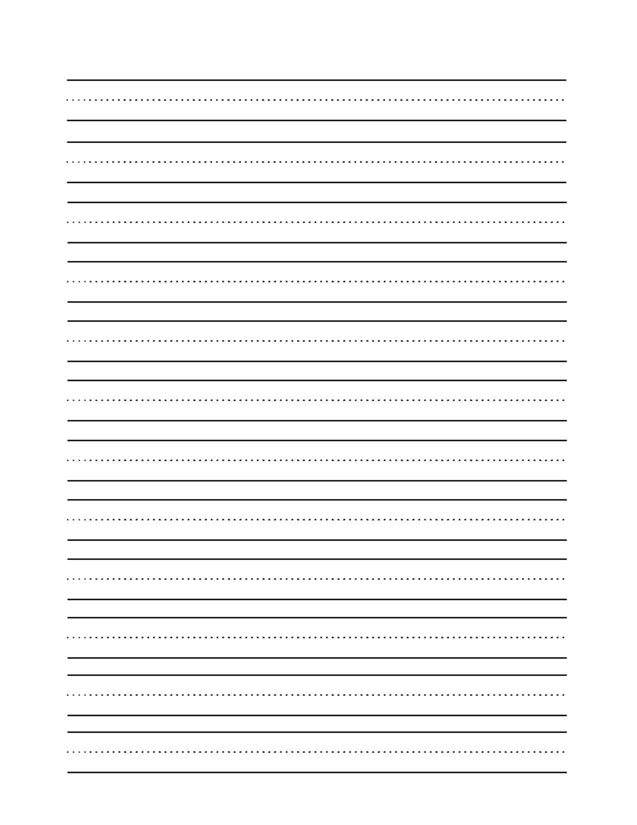 Blank Writing Practice Sheets Image