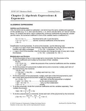 Business Math Worksheets Image