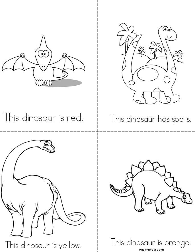 Dinosaur Mini Book Printable Image