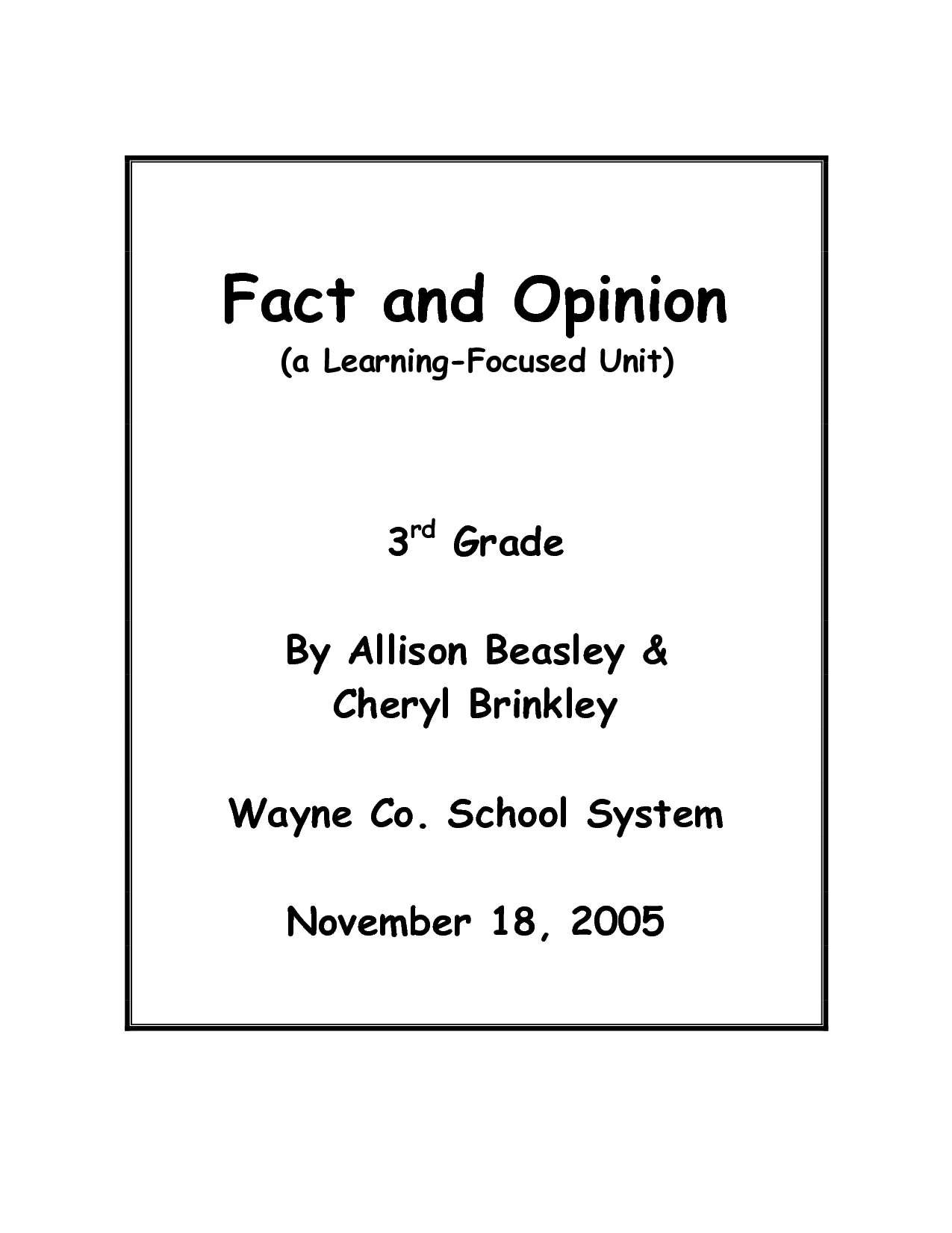Free Fact Opinion Worksheets Image