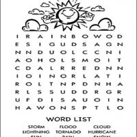 Free Printable Weather Word Search Image